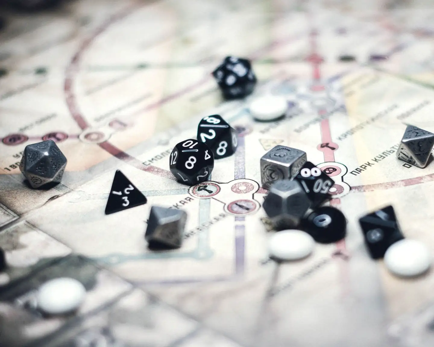 Dice set in a gift box